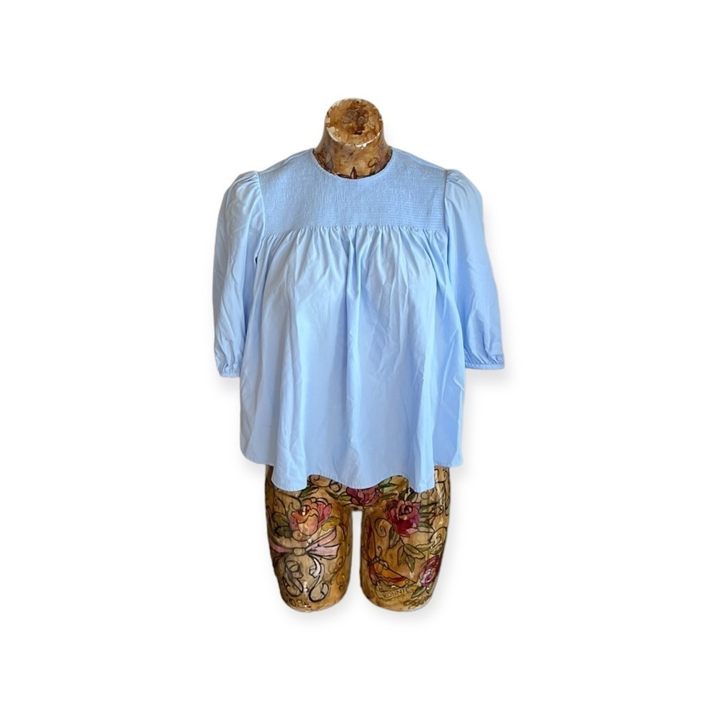 Sfera Collection blue top small short sleeve
